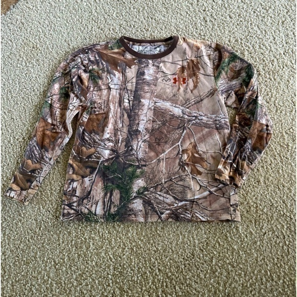 Boys Under Armour Heatgear Realtree Camo Long Sleeve Shirt